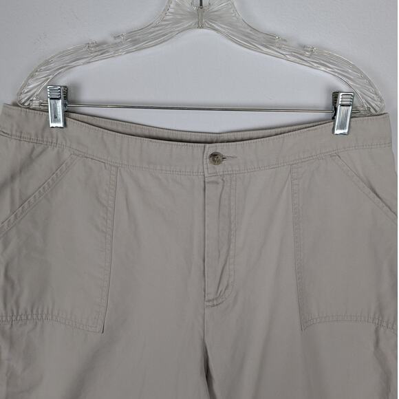 Woolrich wmns crop pants sz15 waist 36" ins 21.5" rise 12" Stone/beige cotton - Picture 5 of 7